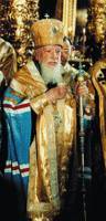 Patriarch Alexei I serving at the Epiphany Cathedral 1960s.jpg