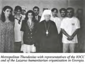 Metropolitan Theodosius and IOCC representatives in Georgia, 1997.png