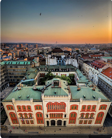 Rectorate of the University of Belgrade Serbia aerial phot 2.png