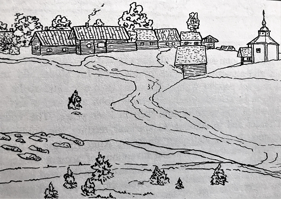 Sketch of Angkin Village by Vl. Varlaam 1.png